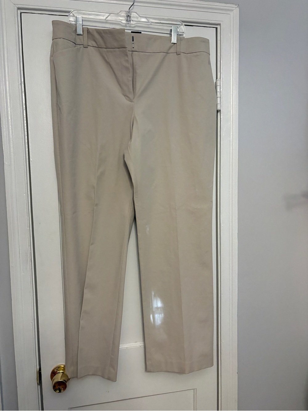 Ann Taylor Curvy khaki stretch twill slacks